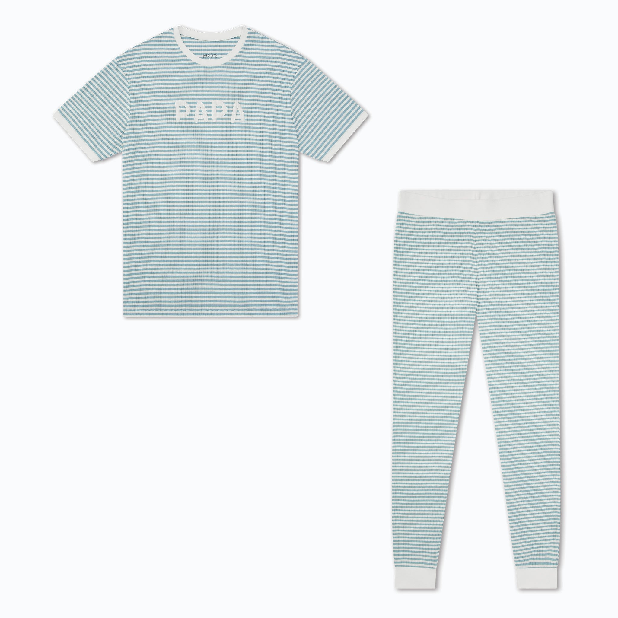 Men's Blue Stripe Striped Ribbed Pyjamas