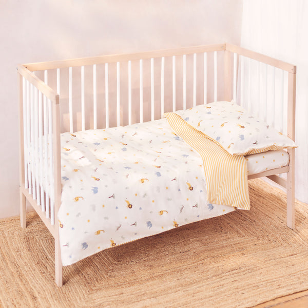 Safari Reversible Toddler Duvet Cover Set Nursery MORI EU