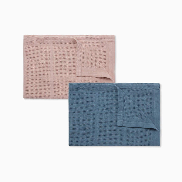 Cellular Blanket 2 Pack Soft Cellular Baby Blanket MORI EU