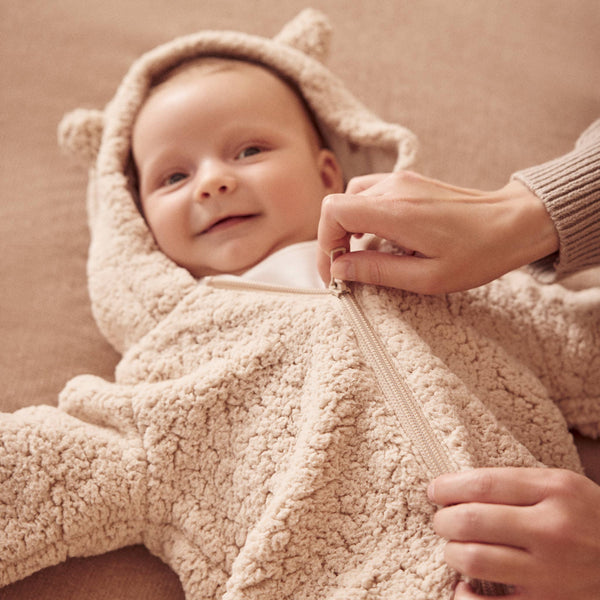 Teddy Pramsuit Organic Winter Baby Clothes MORI EU