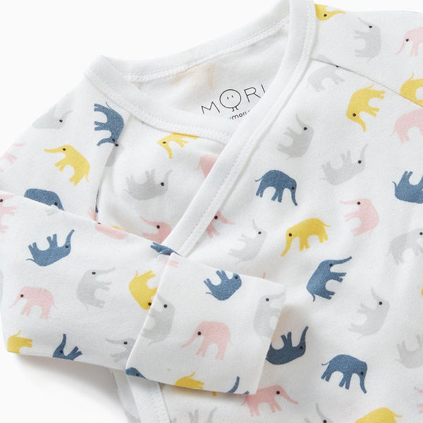 Little Elephant Kimono Bodysuit Baby Bodysuits UK MORI EU