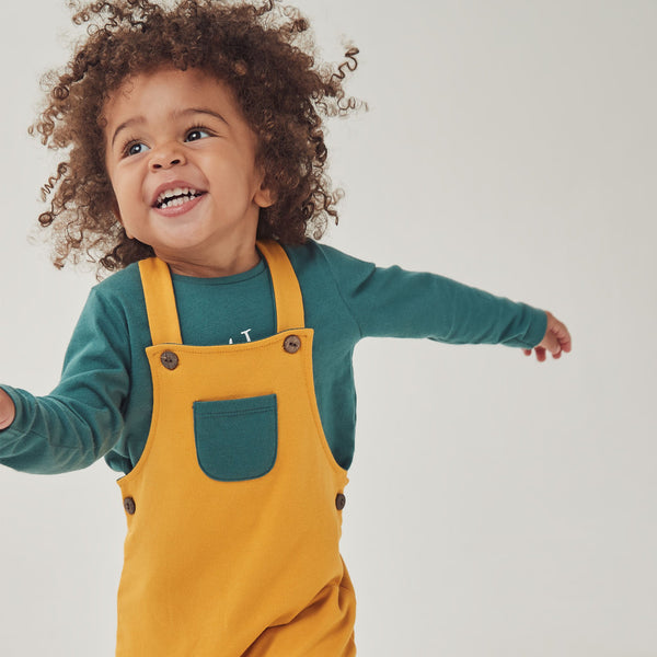 Mustard dungarees baby hotsell