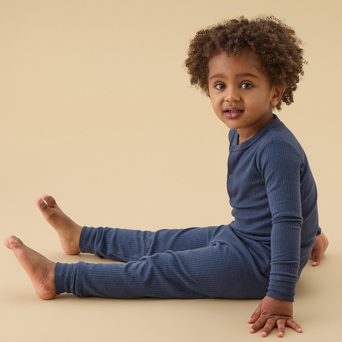 Ribbed Pyjamas - Navy