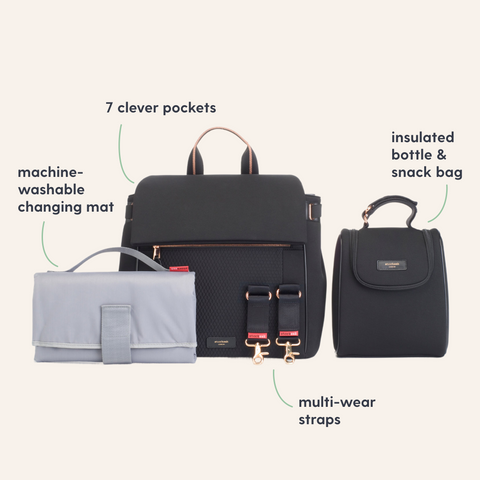babymeltm robyn faux leather convertible backpack diaper bag Babymel Robyn Eco Convertible Backpack